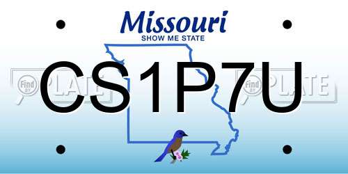 CS1P7U Missouri License Plate