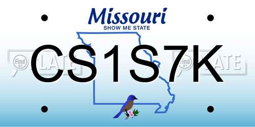 CS1S7K Missouri License Plate