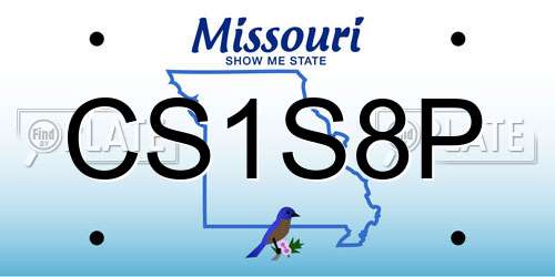 CS1S8P Missouri License Plate