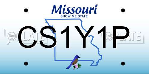 CS1Y1P Missouri License Plate