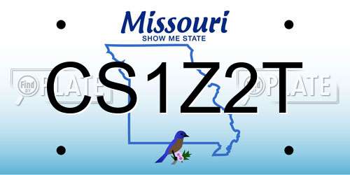 CS1Z2T Missouri License Plate