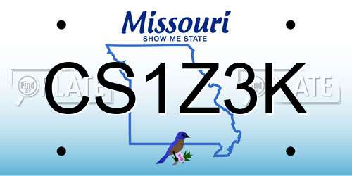 CS1Z3K Missouri License Plate