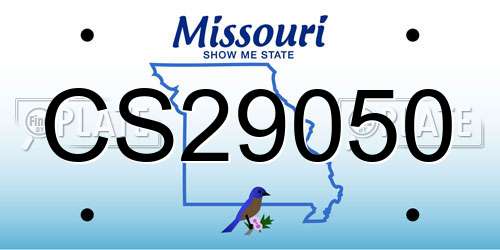 CS29050 Missouri License Plate
