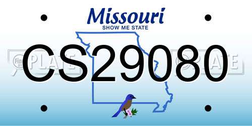 CS29080 Missouri License Plate