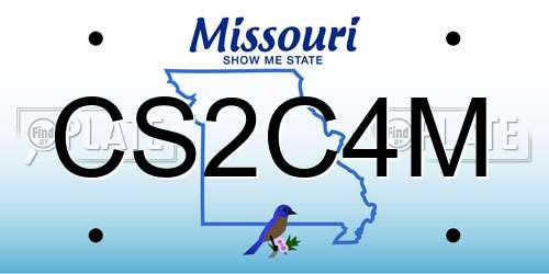 CS2C4M Missouri License Plate