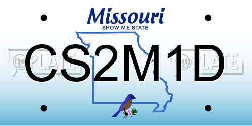 CS2M1D Missouri License Plate