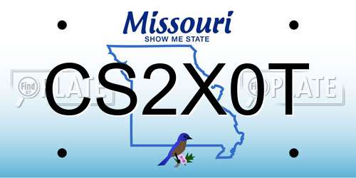 CS2X0T Missouri License Plate