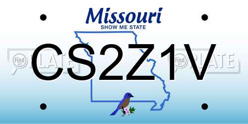 CS2Z1V Missouri License Plate