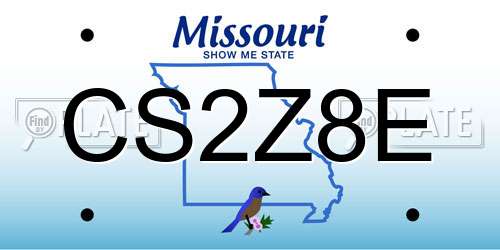 CS2Z8E Missouri License Plate
