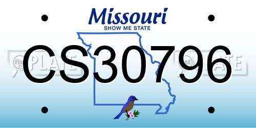 CS30796 Missouri License Plate