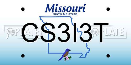 CS3I3T Missouri License Plate