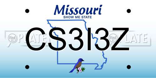CS3I3Z Missouri License Plate