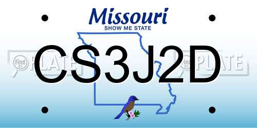 CS3J2D Missouri License Plate