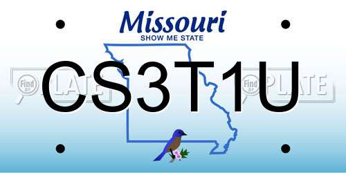 CS3T1U Missouri License Plate