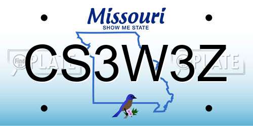 CS3W3Z Missouri License Plate