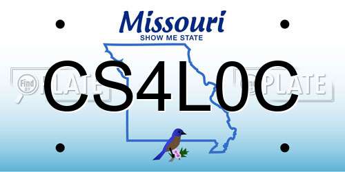 CS4L0C Missouri License Plate