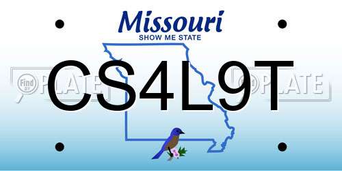 CS4L9T Missouri License Plate