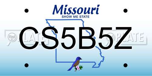 CS5B5Z Missouri License Plate