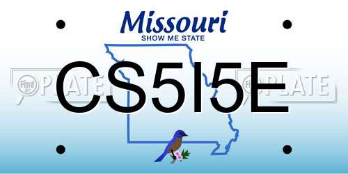 CS5I5E Missouri License Plate