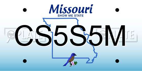 CS5S5M Missouri License Plate