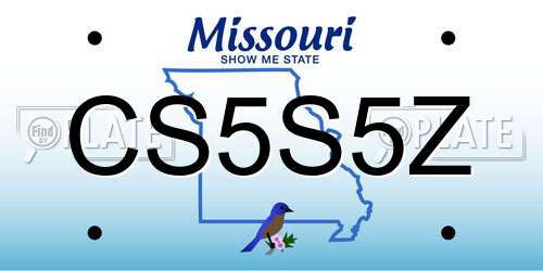 CS5S5Z Missouri License Plate