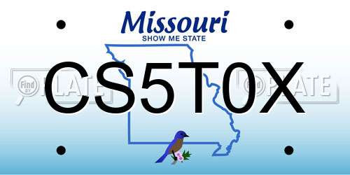 CS5T0X Missouri License Plate