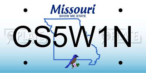 CS5W1N Missouri License Plate