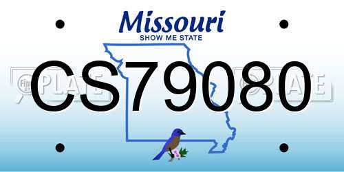 CS79080 Missouri License Plate