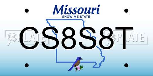 CS8S8T Missouri License Plate