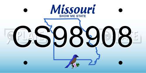 CS98908 Missouri License Plate