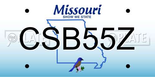 CSB55Z Missouri License Plate