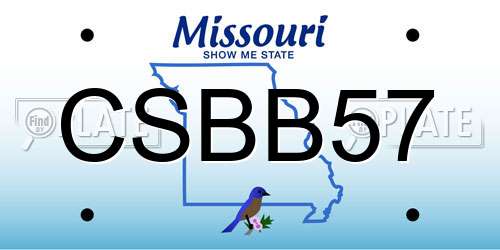 CSBB57 Missouri License Plate