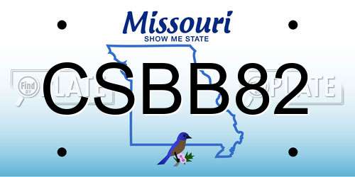 CSBB82 Missouri License Plate
