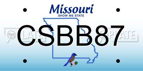 CSBB87 Missouri License Plate