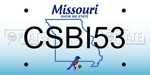CSBI53 Missouri License Plate