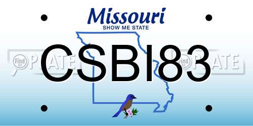 CSBI83 Missouri License Plate