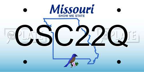 CSC22Q Missouri License Plate