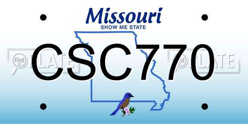CSC770 Missouri License Plate
