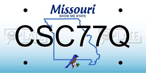 CSC77Q Missouri License Plate