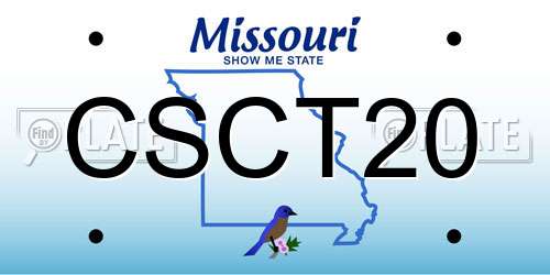 CSCT20 Missouri License Plate