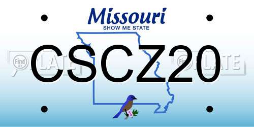 CSCZ20 Missouri License Plate