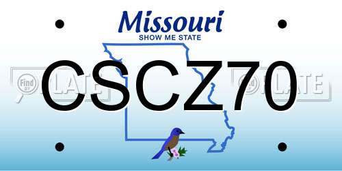 CSCZ70 Missouri License Plate
