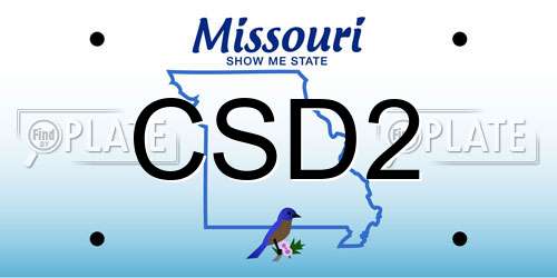 CSD2 Missouri License Plate