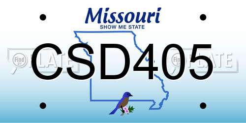 CSD405 Missouri License Plate