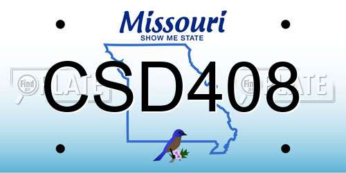 CSD408 Missouri License Plate