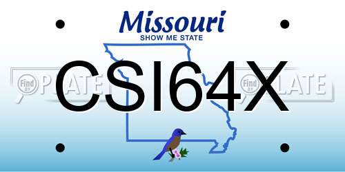 CSI64X Missouri License Plate
