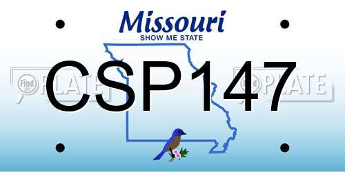 CSP147 Missouri License Plate