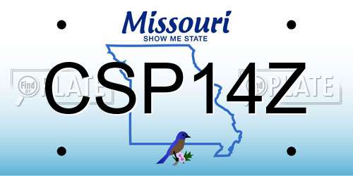 CSP14Z Missouri License Plate