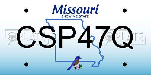 CSP47Q Missouri License Plate