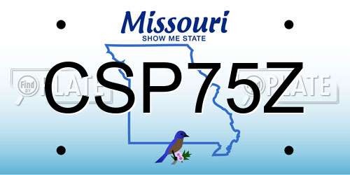 CSP75Z Missouri License Plate